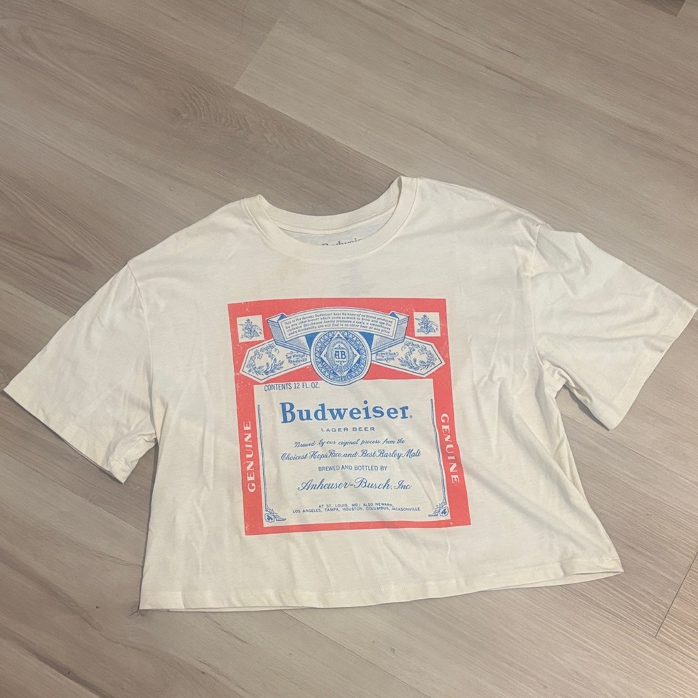 Budweiser Graphic Crop Top Sz M